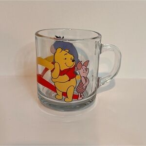 Vintage 1980s Winnie the Pooh Glass Coffee Cup Mug